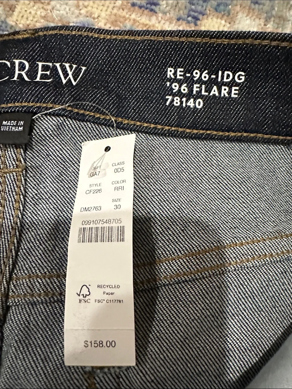 J. Crew Dark Indigo Wide-Leg Flare Jeans